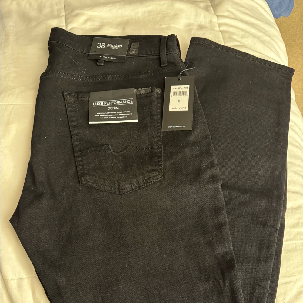 7forallmankind Men’s black jeans NWT